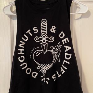 Doughnuts and Deadlifts Muscle Crop Top